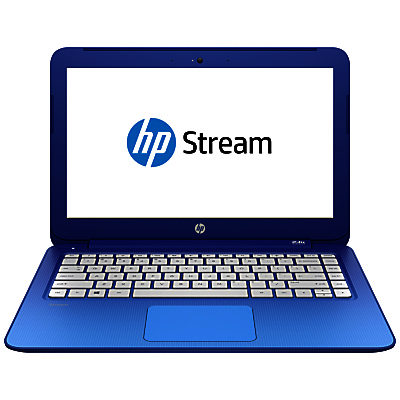 HP Stream 13-c025na Laptop, Intel Celeron, 2GB RAM, 32GB Flash Storage, 13.3 , Horizon Blue